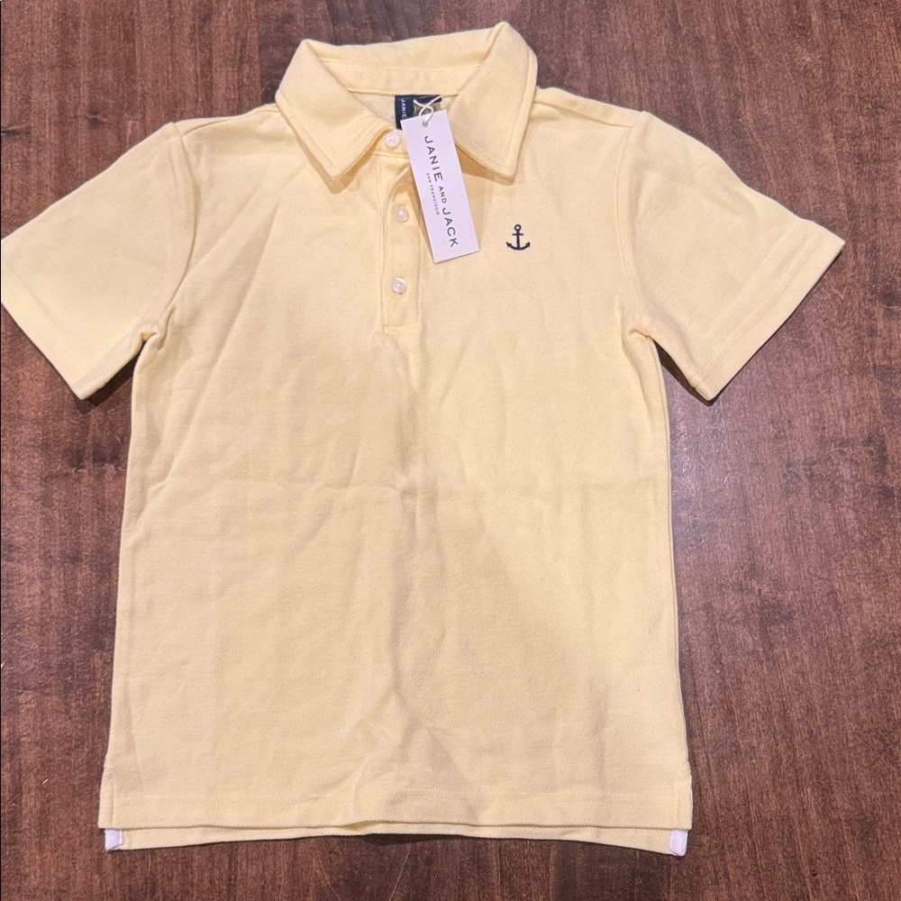 Janie and Jack Light Yellow Polo Shirt NWT